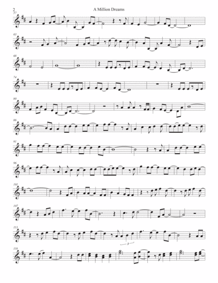 A Million Dreams Original Key Horn In F Page 2