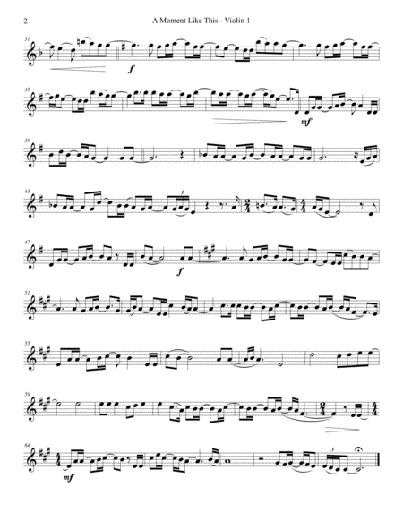 A Moment Like This String Quartet Page 2