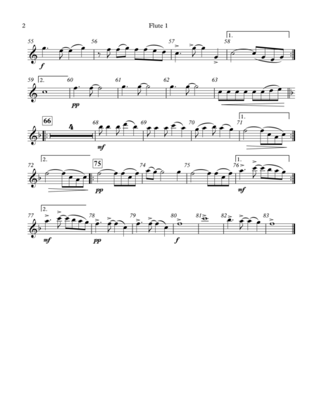 A Night Dance In Rio For Flute Quartet Parts Page 2