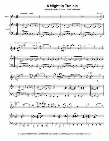 A Night In Tunisia For Flute Piano Page 2