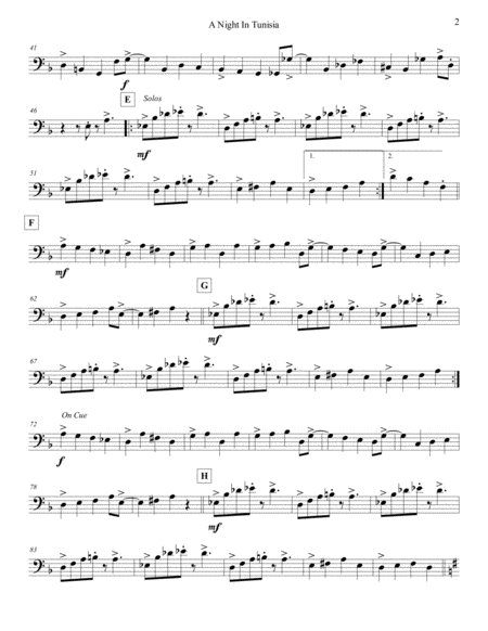 A Night In Tunisia Strings Bass Page 2