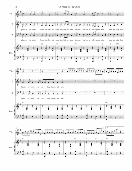 A Place In The Choir Duet For Tenor And Bass Solo Page 2