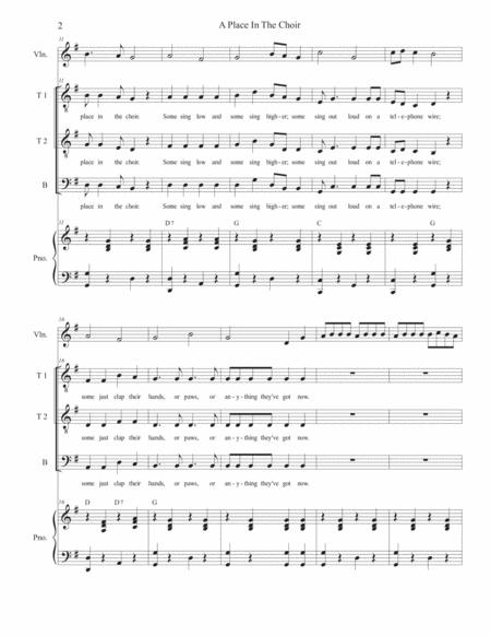 A Place In The Choir For Vocal Trio Ttb Page 2