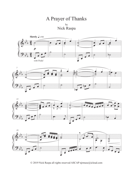 A Prayer Of Thanks Intermediate Piano Page 2