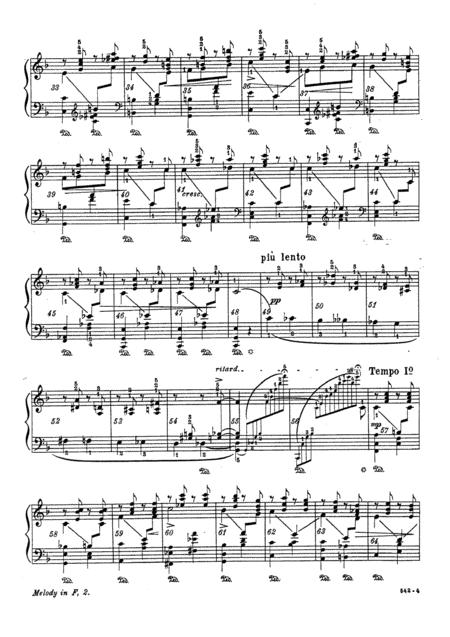 A Rubinstein Melody In F Original Version Page 2