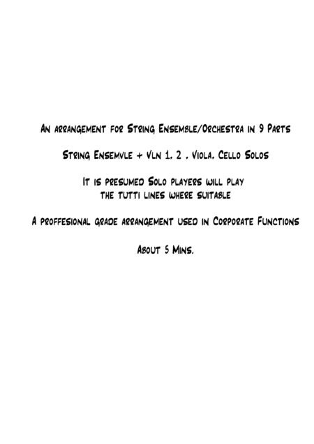 A Sky Full Of Stars Coldplay String Chamber Orchestra Minimum 9 Players Professional Ensemble Page 2