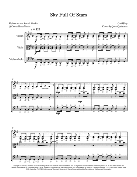 A Sky Full Of Stars String Trio Page 2