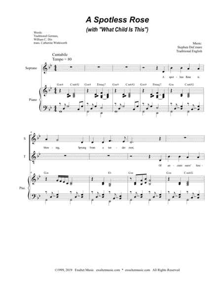 A Spotless Rose With What Child Is This Duet For Soprano And Tenor Solo Page 2