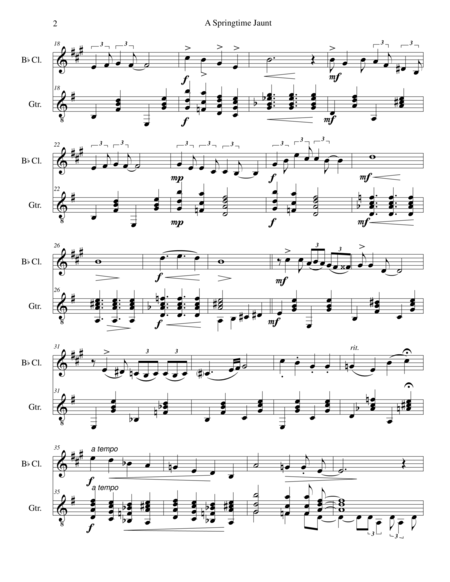 A Springtime Jaunt For Clarinet And Guitar Page 2