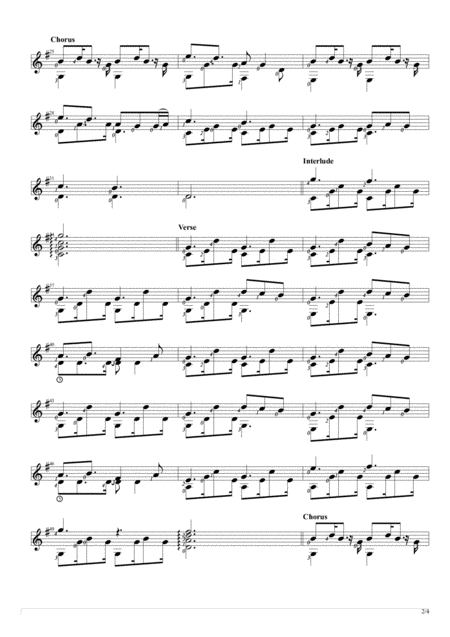 A Thousand Years Solo Guitar Score Page 2