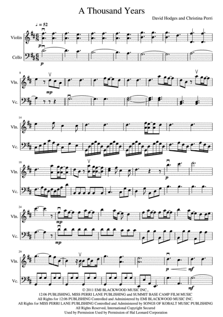 A Thousand Years String Duo Page 2