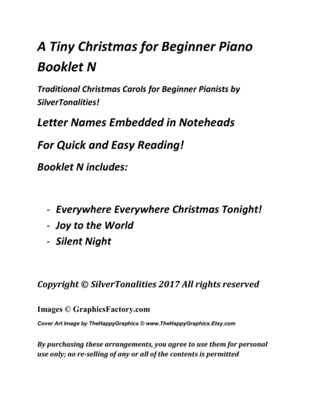 A Tiny Christmas For Beginner Piano Booklet N Page 2