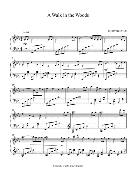 A Walk In The Woods An Original Solo For Piano From My Piano Book Piano Dreams Page 2