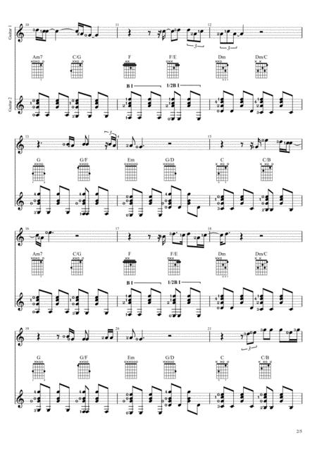 A Whiter Shade Of Pale Duet Guitar Score Page 2