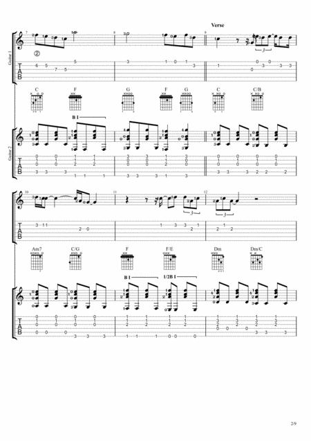 A Whiter Shade Of Pale Duet Guitar Tablature Page 2