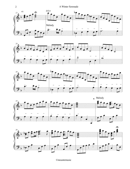 A Winter Serenade For Piano Keyboard Page 2