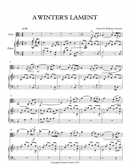 A Winters Lament For Viola And Piano Page 2