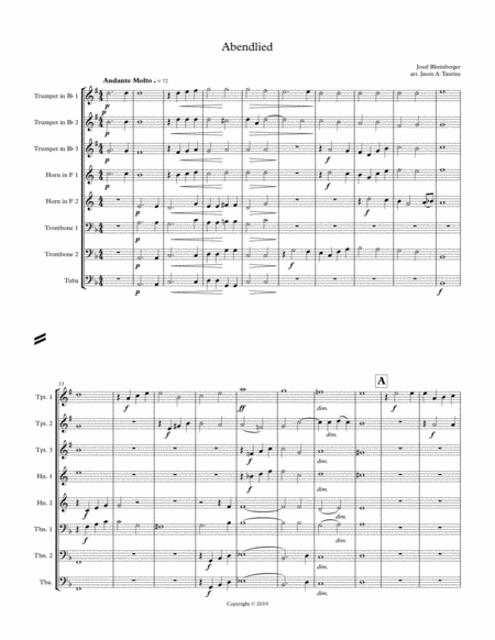 Abendlied For Brass Ensemble Page 2