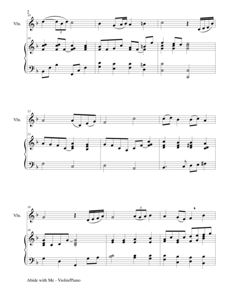 Abide With Me Duet Violin And Piano Score And Parts Page 2