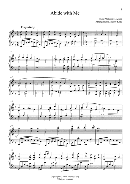 Abide With Me Solo Piano Page 2