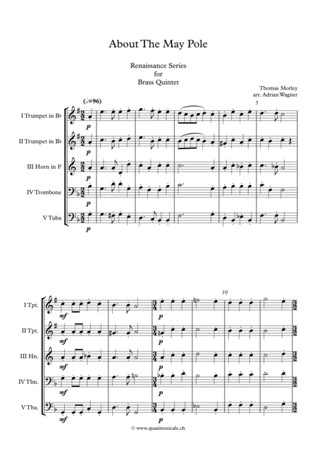About The May Pole Thomas Morley Brass Quintet Arr Adrian Wagner Page 2