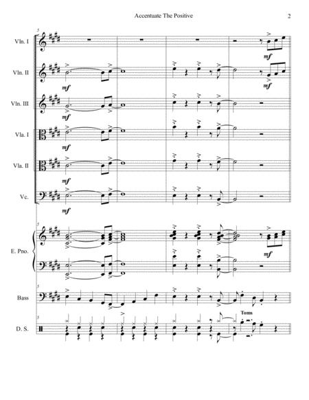 Accentuate The Positive String Sextet Page 2