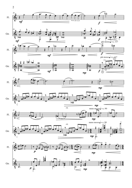 Across A Crowded Room For Flute And Guitar Page 2