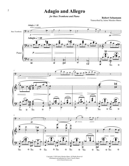 Adagio And Allegro For Bass Trombone And Piano Page 2