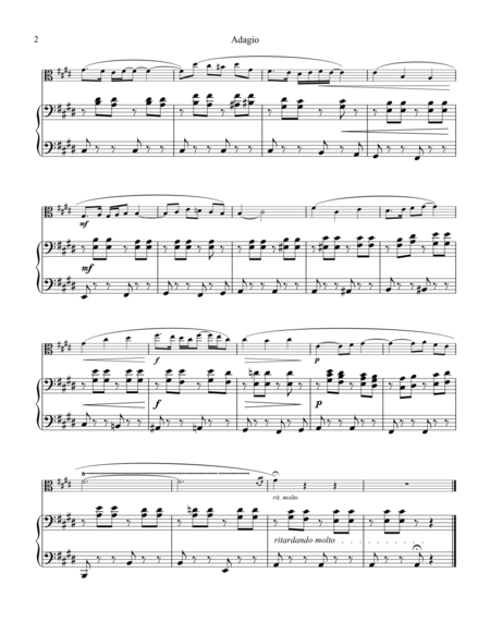 Adagio Assai For Viola And Piano Abridged Page 2