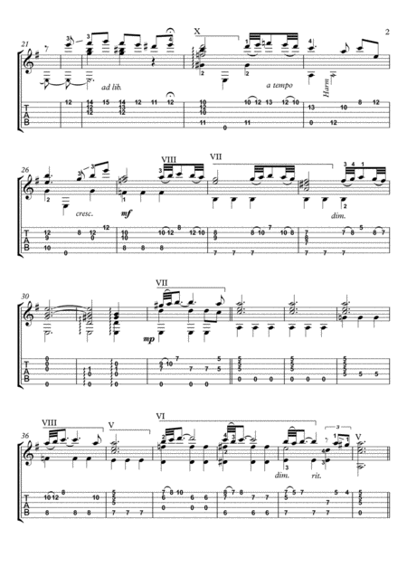 Adagio By Albinoni Guitar Solo Page 2