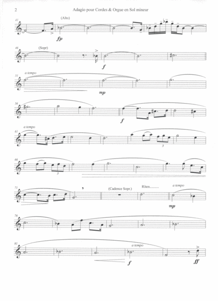 Adagio De Tomaso Albinoni Pour 4 Saxophones Page 2