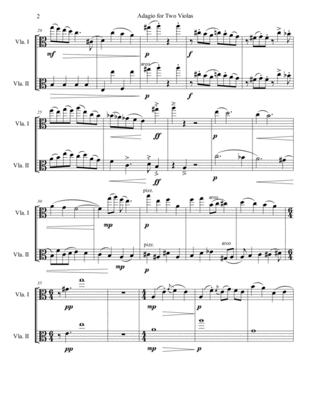 Adagio For Two Violas Page 2