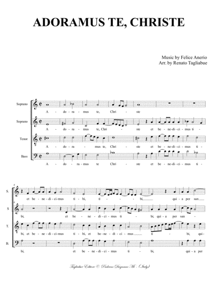 Adoramus Te Christe Anerio For Sstb Choir Page 2