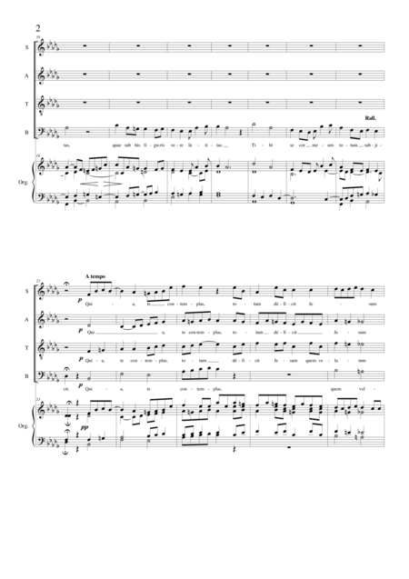 Adoro Te Devote Eucharistic Hymn For Choir Satb And Organ Page 2