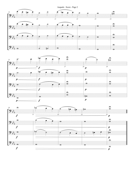 Aequale For Trombone Or Low Brass Quartet Page 2