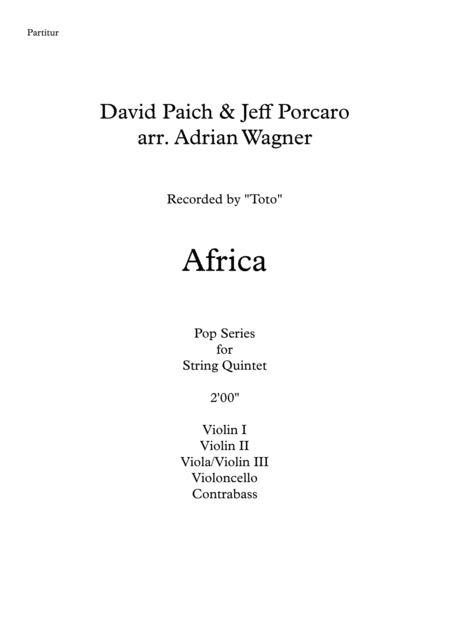 Africa Toto String Quintet Arr Adrian Wagner Page 2