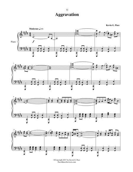 Aggravation Original Piano Solo Page 2