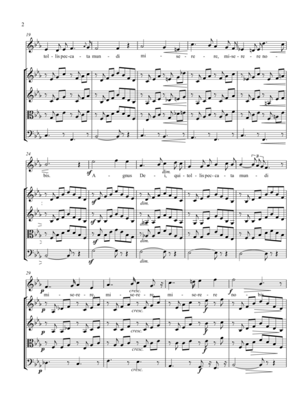 Agnus Dei By G Bizet Soprano And String Quartet Page 2
