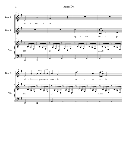 Agnus Dei From Missa De Profunctis Page 2