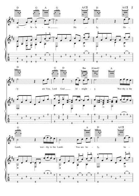 Agnus Dei Guitar Fingerstyle Page 2