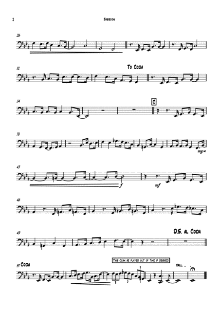 Aint Misbehavin Bassoon Bass Clarinet Solo With Wind Quintet Page 2