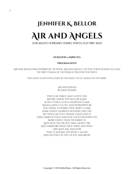 Air Angels 2016 Version For Mezzo Soprano Piano Synth And Electric Bass Page 2
