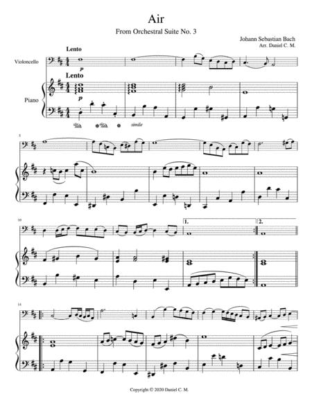 Air For Cello And Piano Simplified Page 2