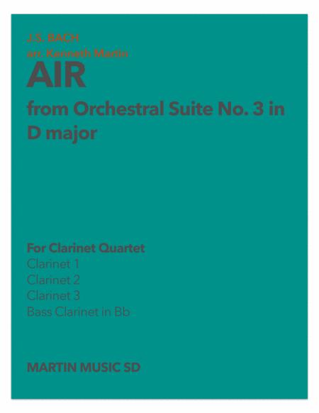Air From Orchestral Suite No 3 In D Major For Clarinet Quartet Page 2