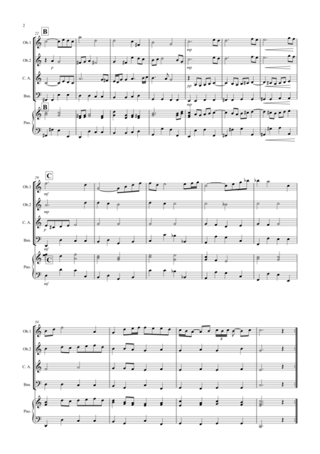 Air On A G String For Double Reed Quartet Page 2