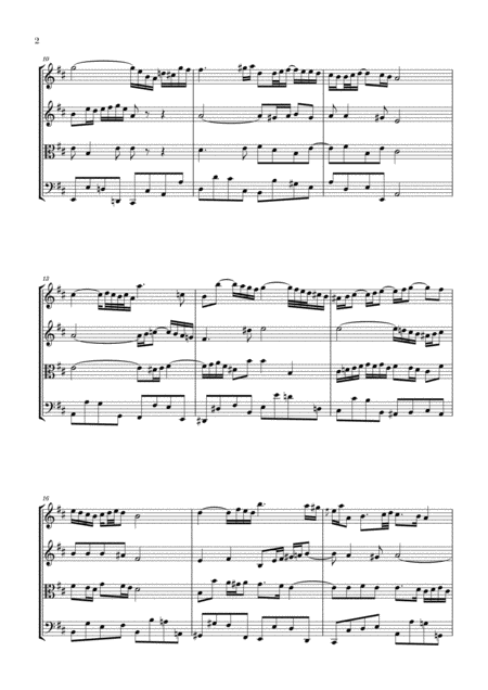 Air On G String For String Quartet Page 2