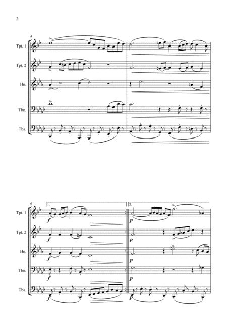 Air On The G String Brass Quintet Page 2