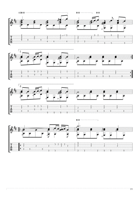 Air On The G String Fingerstyle Guitar Solo Page 2