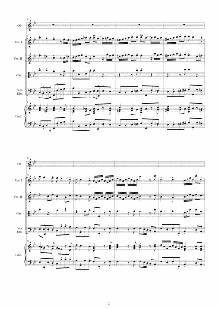 Albinoni Oboe Concerto No 11 In B Flat Major Op 9 For Oboe Strings And Cembalo Page 2