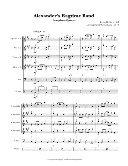 Alexanders Ragtime Band Sax Quartet Page 2